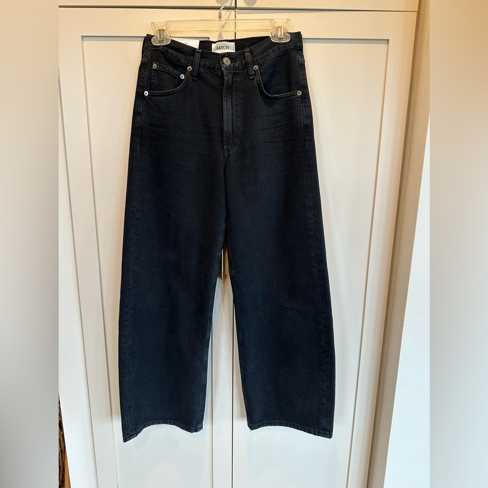 Agolde Low Curve Cropped Black Jeans 24 NWT